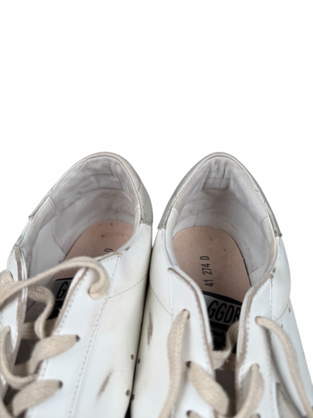 Golden Goose GGDB Superstar Sneakers EU 41, US- M8, W11 White Leather Distressed - Picture 4 of 12